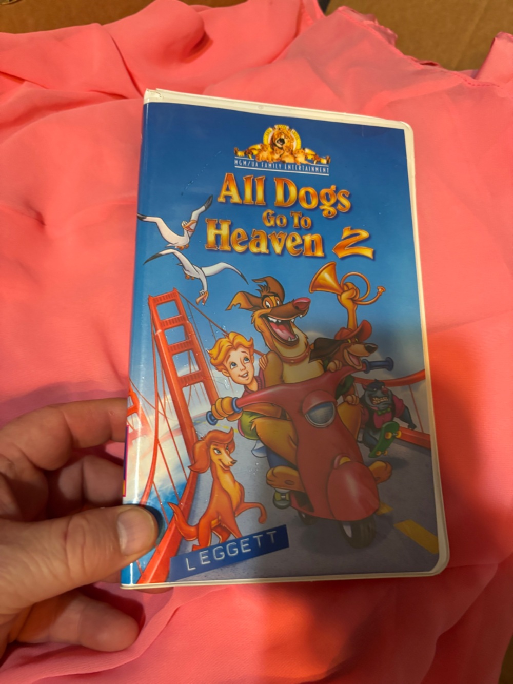 All Dogs Go to Heaven 2 VHS Movie - Blue Cover vintage